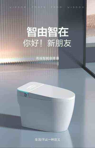 金石_家用轻智能马桶自动翻盖即热杀菌一体式坐便器